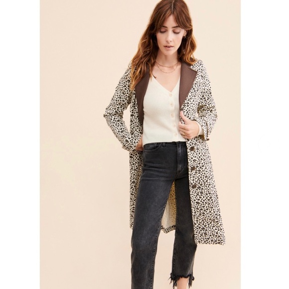 Moon River Leopard Print Window Shopping Jacket Coat - Picture 1 of 14